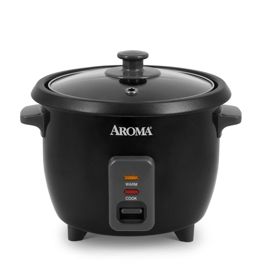 Aroma Housewares 1.5Qt. Arroz y grano (ARC-363NGB), negro, 6 tazas cocidas / 3 tazas sin cocer