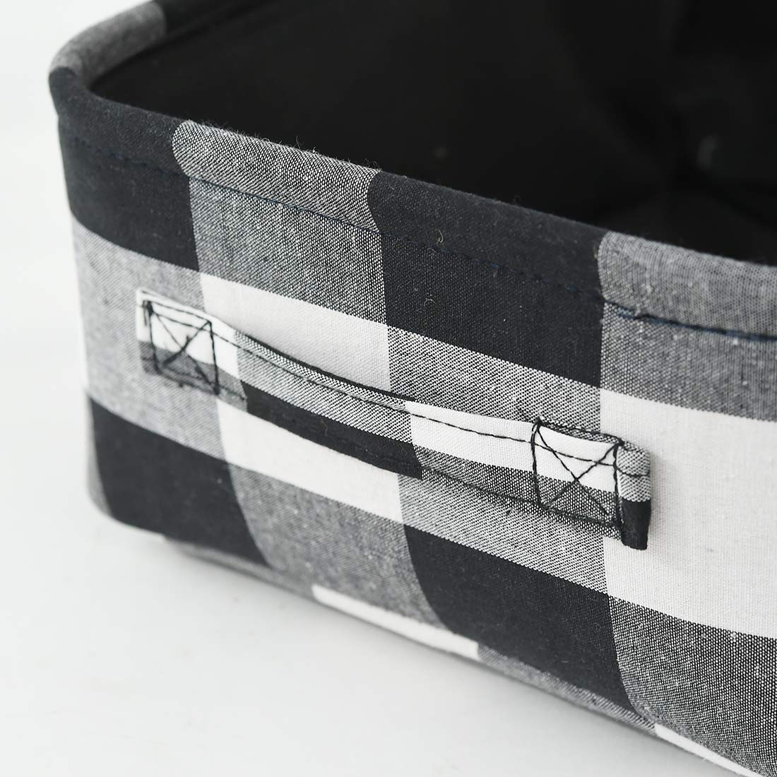 INough - Cestas de Navidad vacías para regalos de Navidad, cesta de regalo baja, bolsas plegables de regalo de Navidad, cubos de almacenamiento de juguetes a cuadros para niños, bebé, oficina