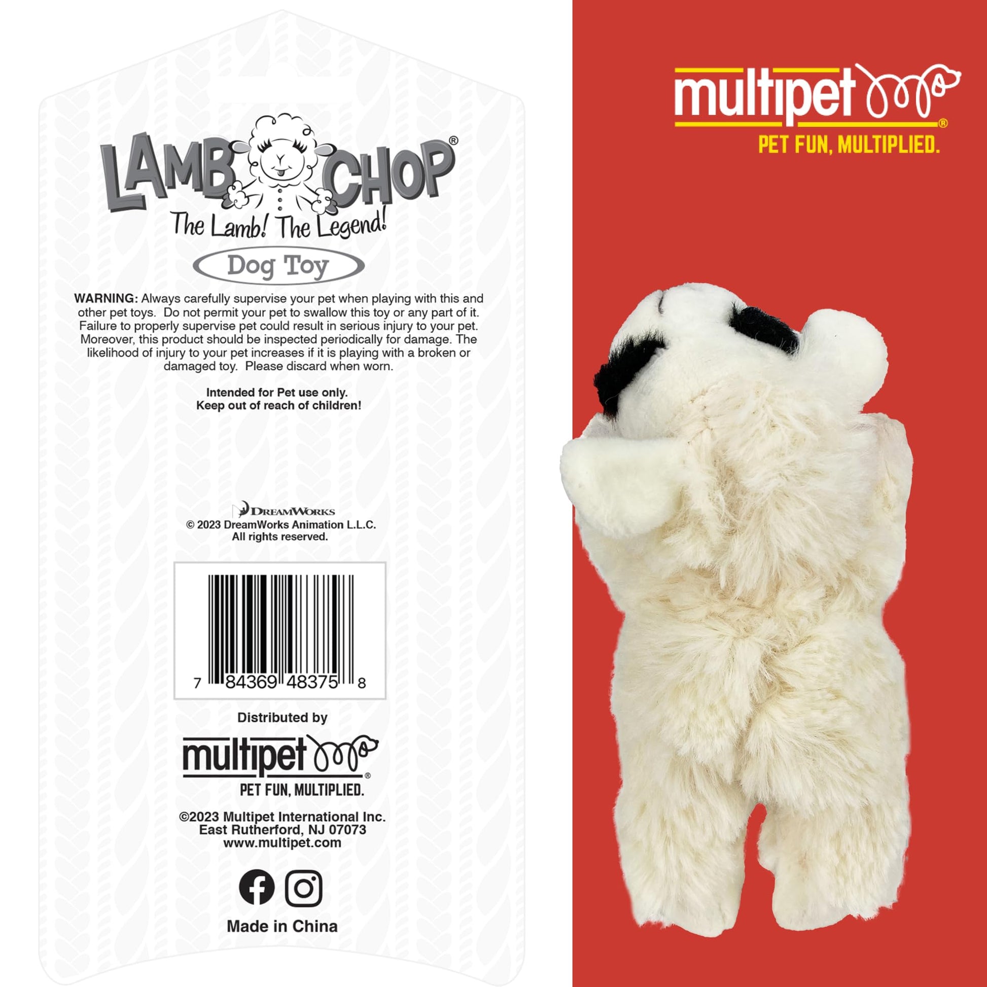 Juguete de Peluche Multipet International Lambchop Blanco 15.2 cm para Mascotas