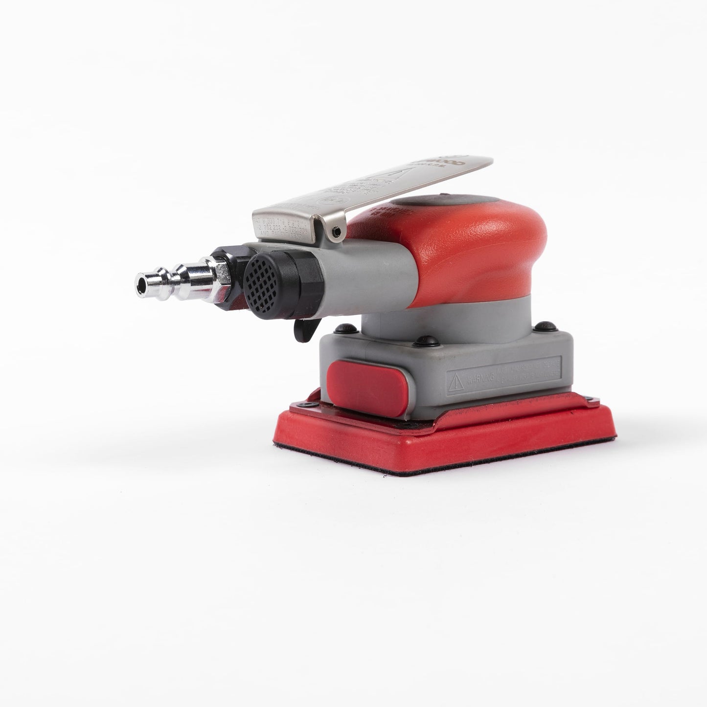 Lijadora orbital aleatoria neumática de 3 x 4 pulgadas, lijadora de palma ligera de 1/8 pulgadas (3 mm) de diámetro, órbita de 10000 rpm con almohadilla de respaldo adicional, 12 piezas de papel de