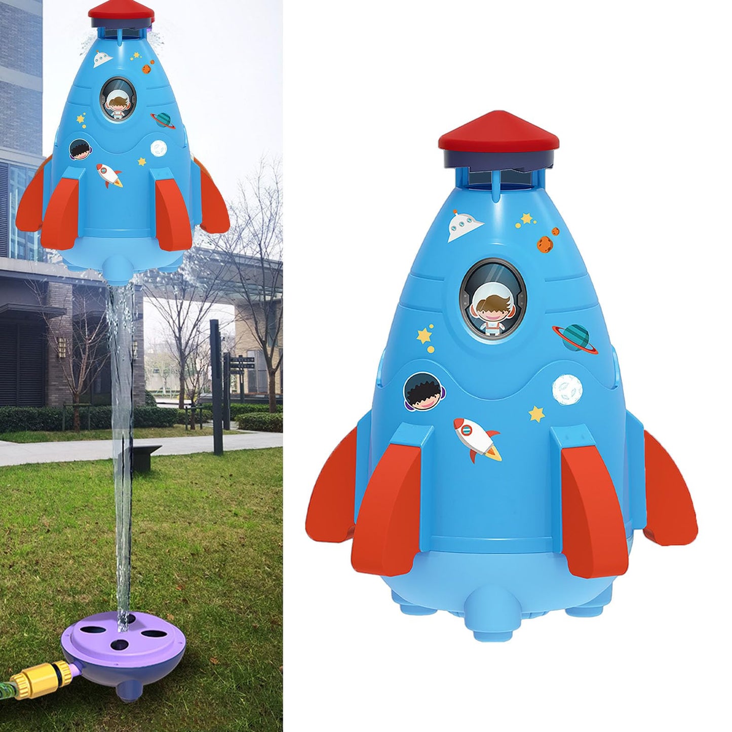 Juguete Rociador de Cohete soobu Azul para Jardín