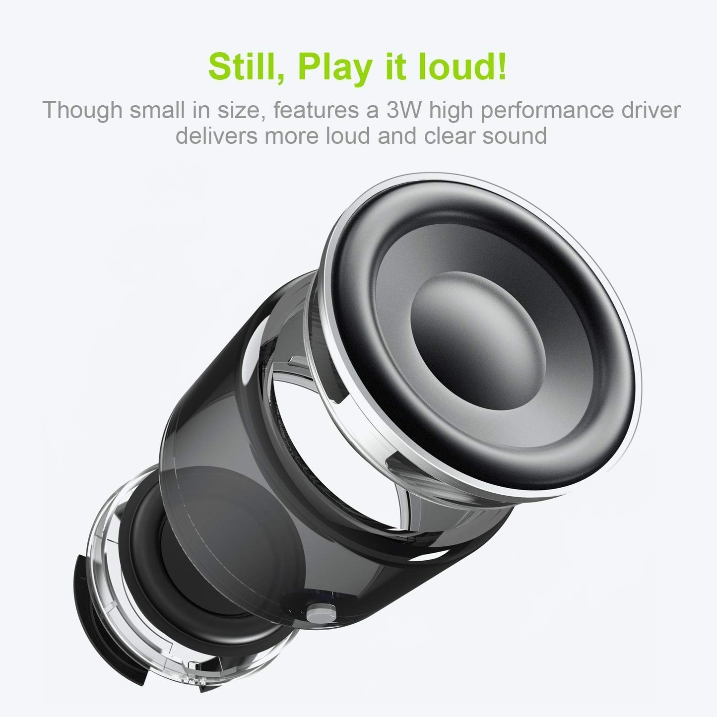 EWA Mini altavoz Bluetooth portátil A106, graves mejorados y sonido de alta definición, diseño portátil, para iPhone, iPad, Nexus, portátiles y más (Rosegold)