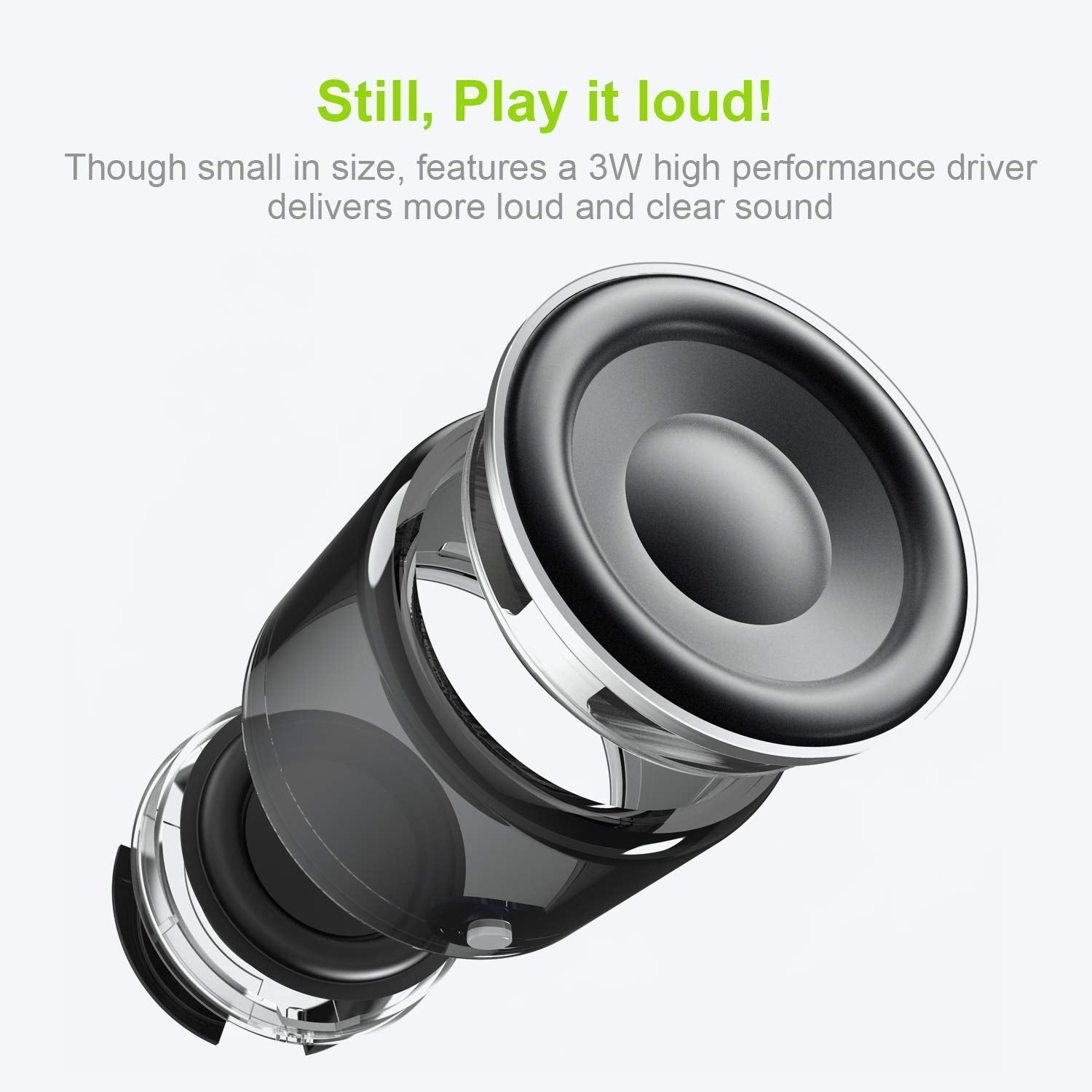 EWA Mini altavoz Bluetooth portátil A106, graves mejorados y sonido de alta definición, diseño portátil, para iPhone, iPad, Nexus, portátiles y más (Rosegold)