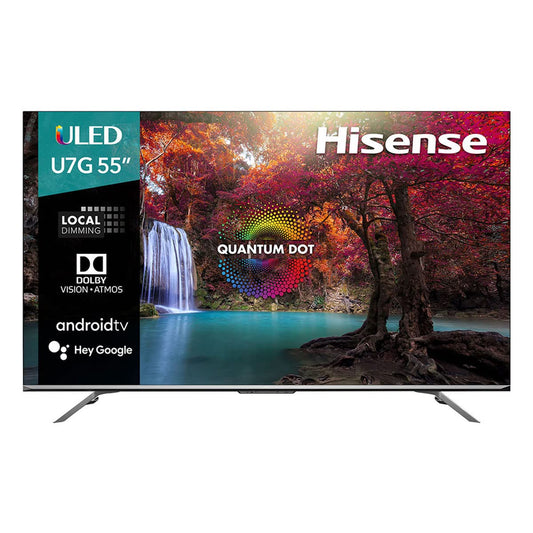 Pantalla ULED Hisense 55 Pulgadas 4K UHD Premium Android TV con Google Assistant y FreeSync 2021