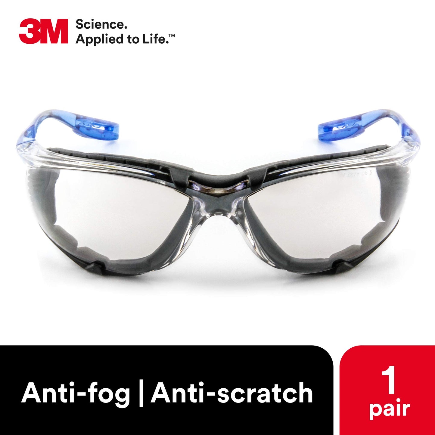 Gafas de Protección 3M Virtua CCS Transparente con Junta de Espuma y Lente Antivaho