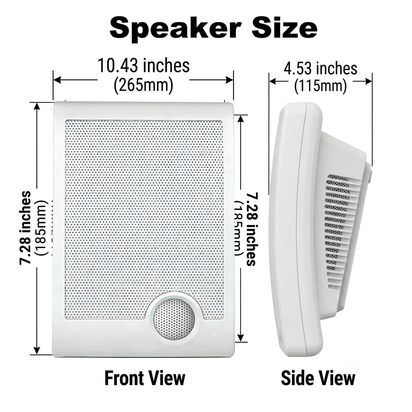 STUDIOFINIX - Altavoces PA montados en la pared de 6 pulgadas, potencia máxima de 240 W, 8 ohmios y 70 V/100 V, modo dual, para cine en casa, comercial, oficina, sistema PA (blanco, par)
