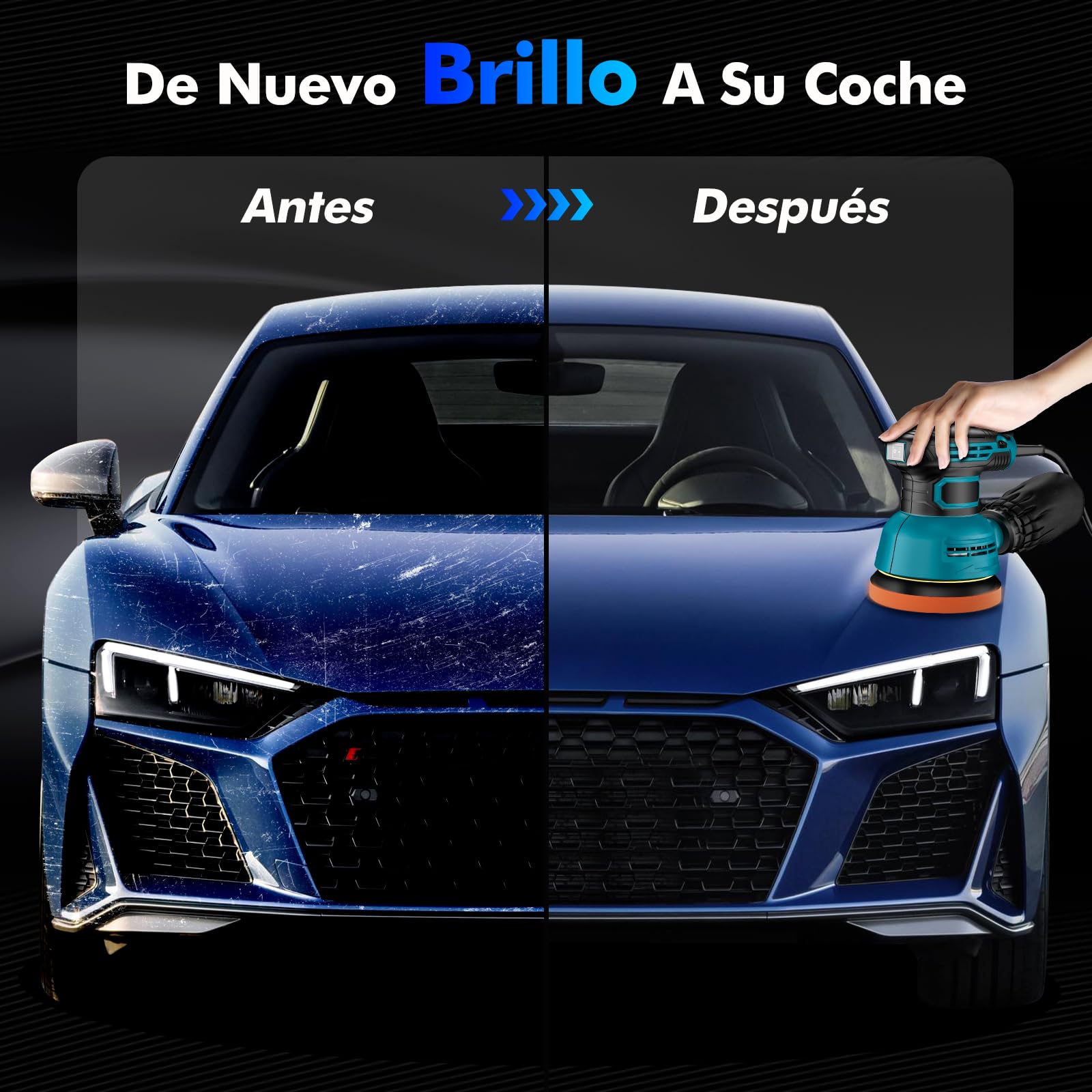 Pulidora Orbital Lostrain 5 Pulgadas Velocidad Variable para Auto, Madera y Piso