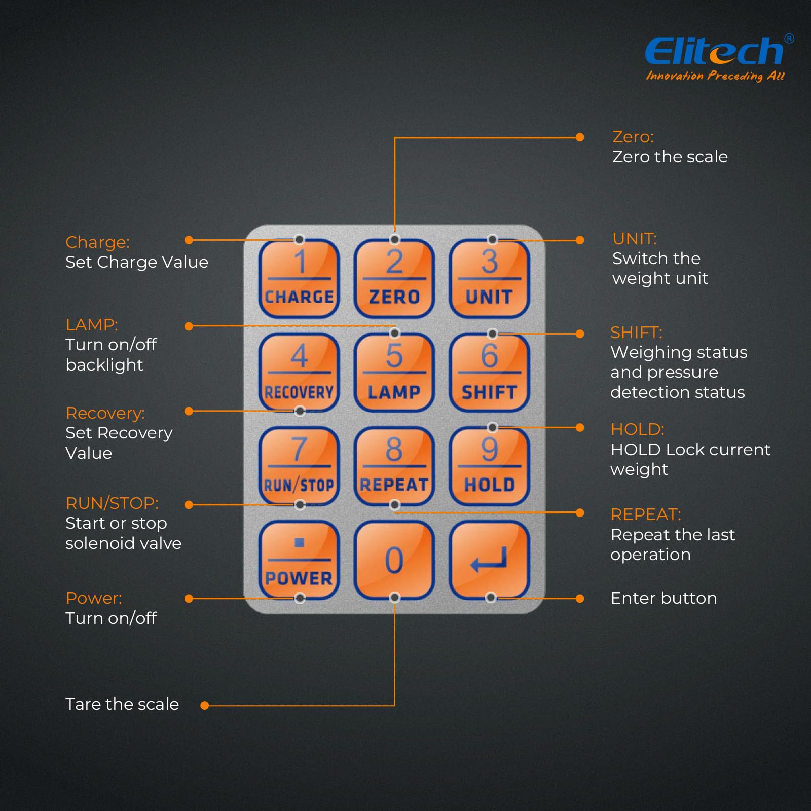 Elitech LMC-200 Báscula Electrónica Refrigerante la Medida Más Pesada 100KG Pesadora de Carga de Refrigerante Escala de Peso Digital para HVAC y AC Alta Precisión