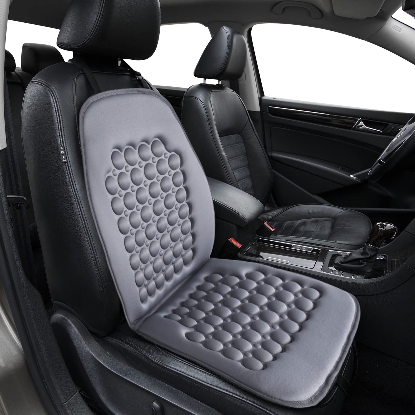 FREMONT AUTO - Funda para asiento de coche transpirable, fabricada con fibra de poliéster de alta calidad y cojín de burbujas con imán de masaje, ajustable para coches, camiones, camionetas, SUV