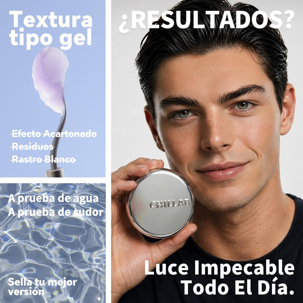 Chillab Signature Trio Set, Polvo Morado y Aceite Labial Negro Mágico
