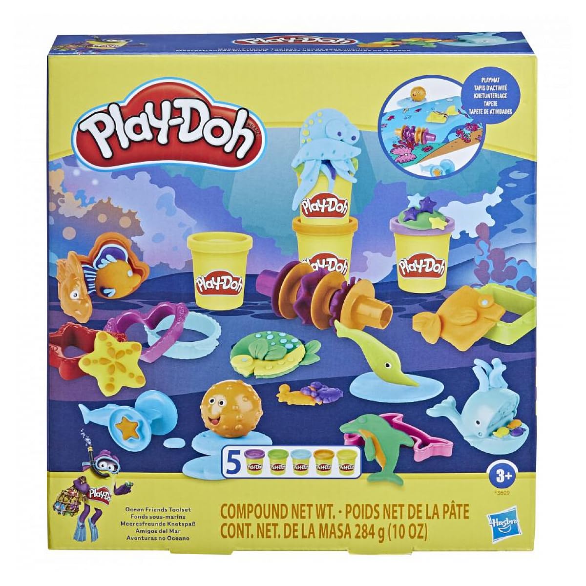Playset de Masa Moldeable Play-Doh Amigos del Mar