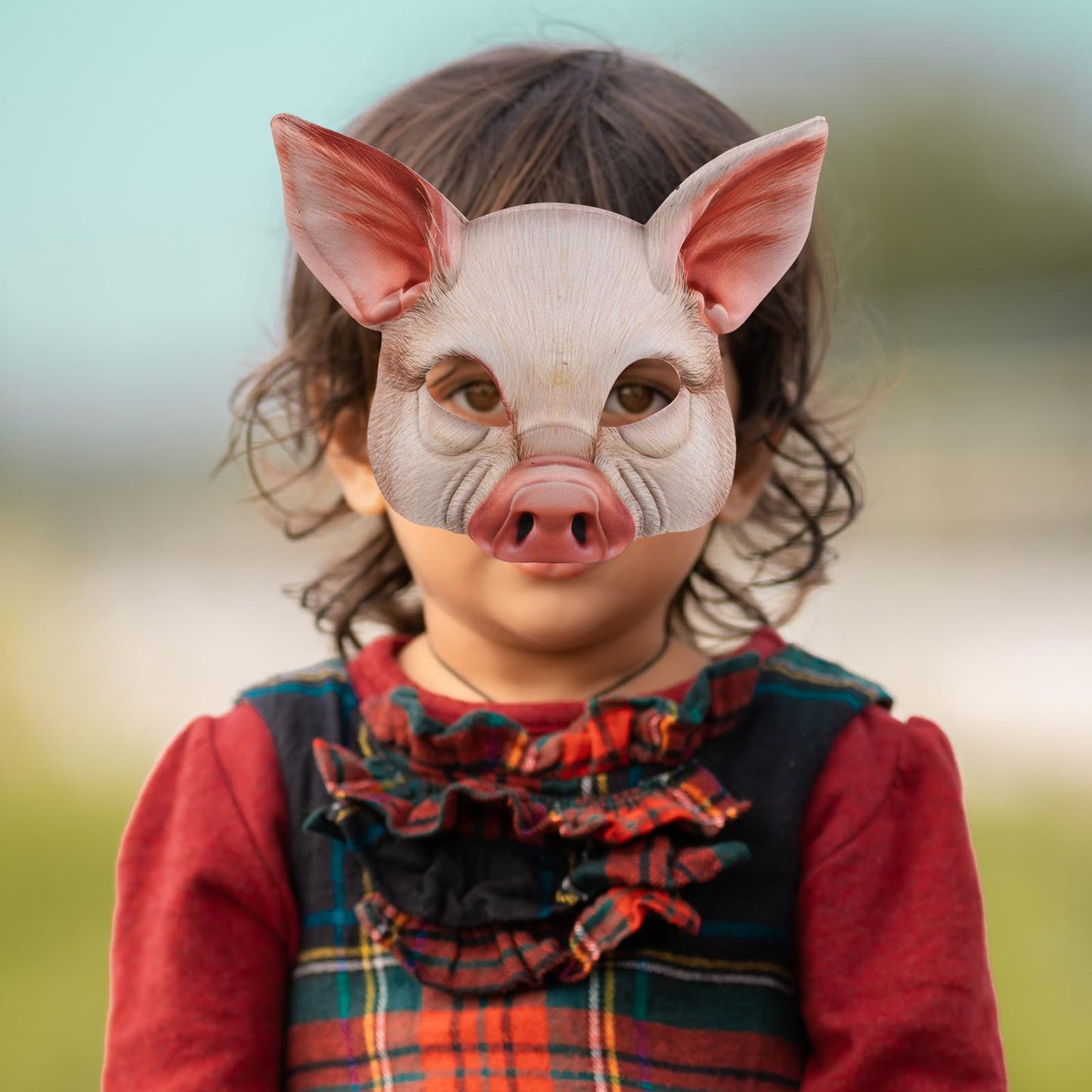 Máscara de Cerdo STOBOK Rosa de Media Cara para Halloween y Festivales, Paquete de 2 Unidades