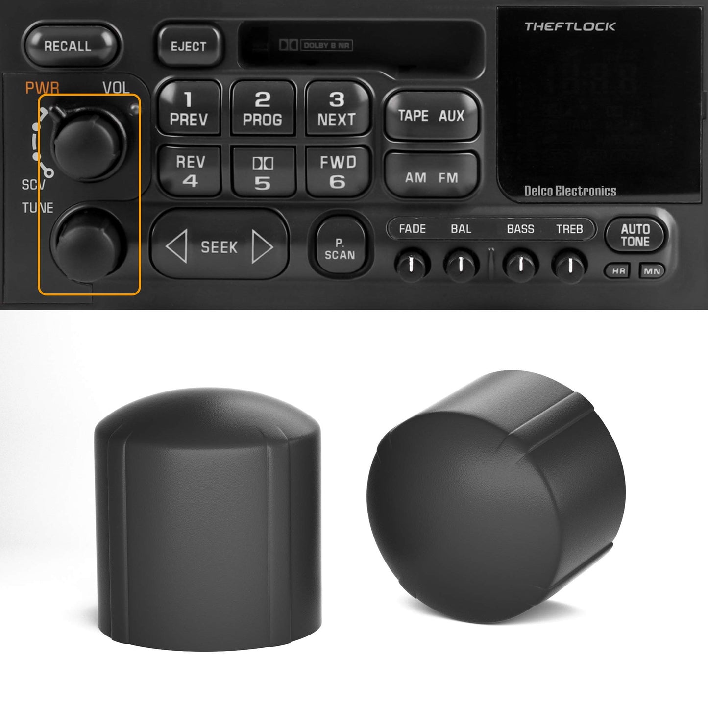 Perillas de control de volumen de radio estéreo para GMC Cadillac Chevrolet Chevy