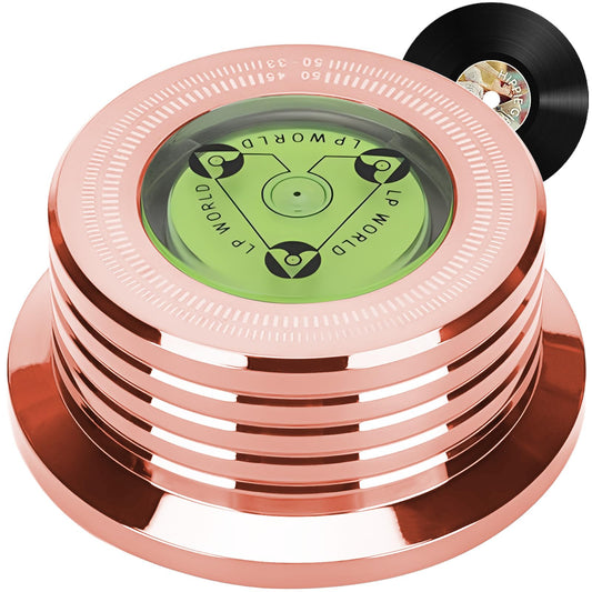 Estabilizador de Discos de Vinilo UTHBVSVK 50Hz Aluminio con Nivelación de Burbujas y Medición de Velocidad