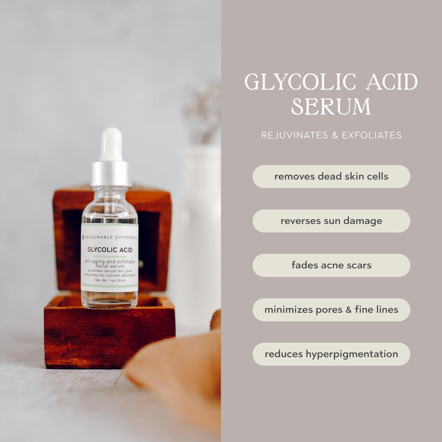 Measurable Difference Glycolic Acid Face Serum, 1 Fluid Ounce