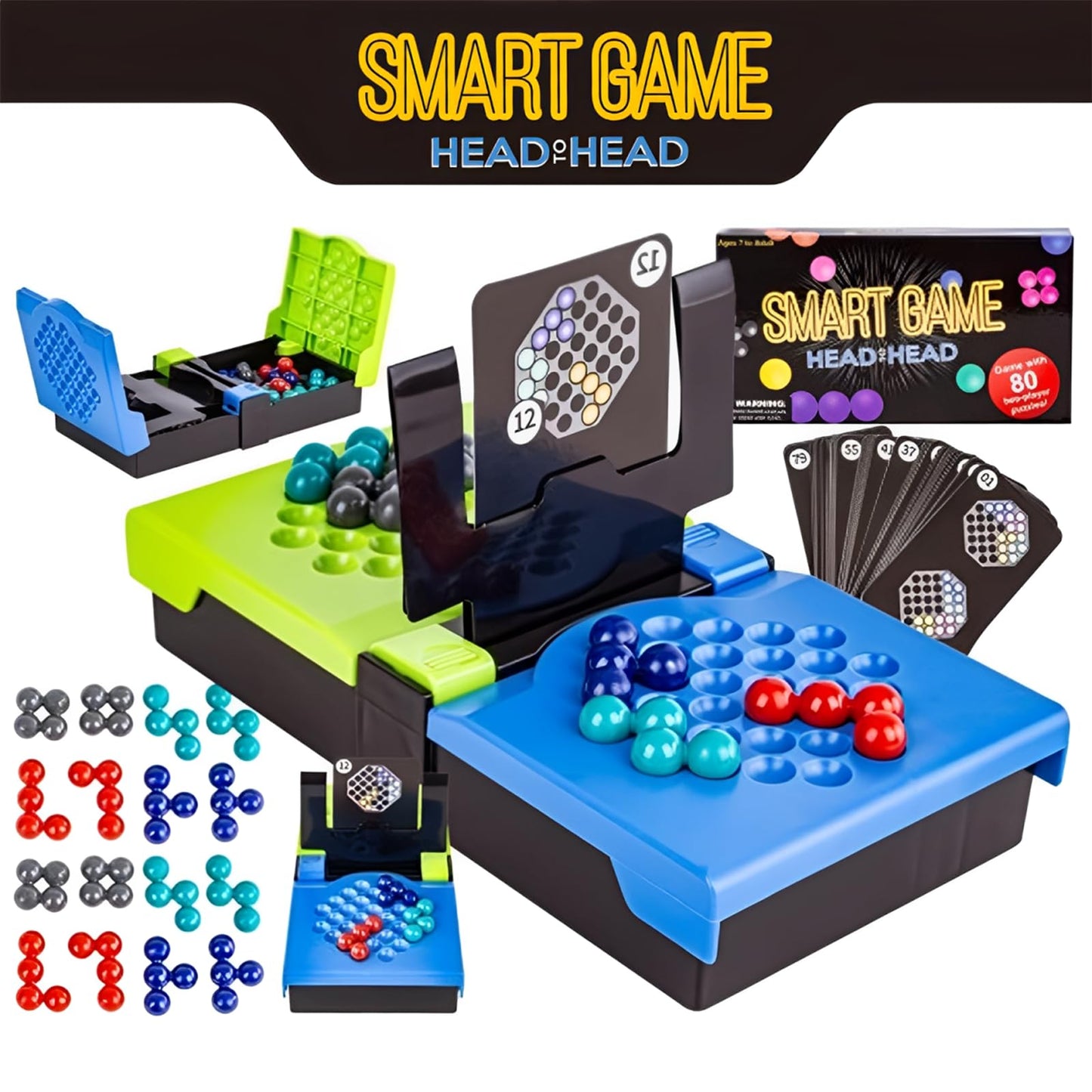 Juego de Mesa YOWNDSN Educativo Azul para Niño con Puzzle IQ 2D/3D portátil