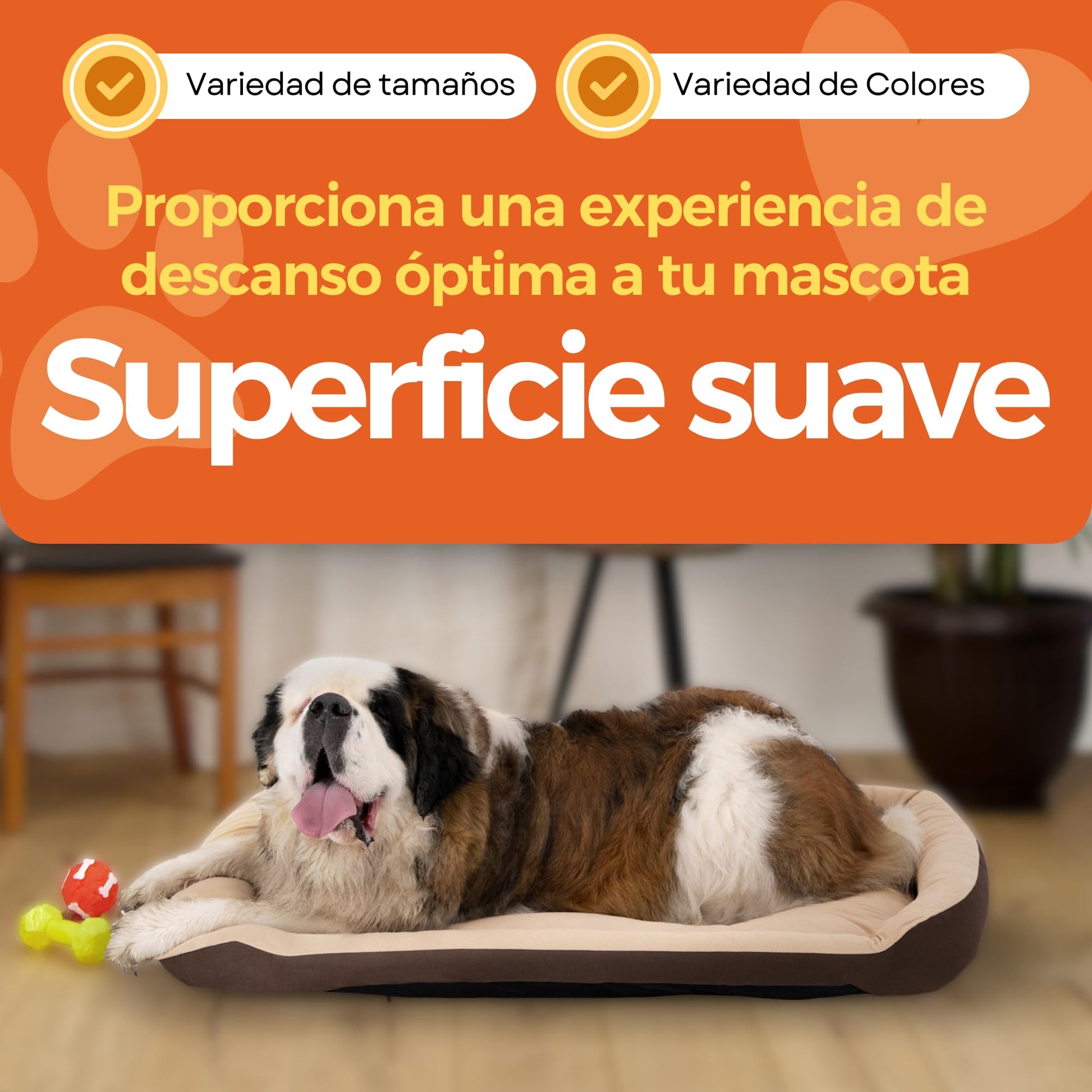 Cama para Perro PETS APPAREL HILLS Cafe Beige Resistente y Confortable XX-Large