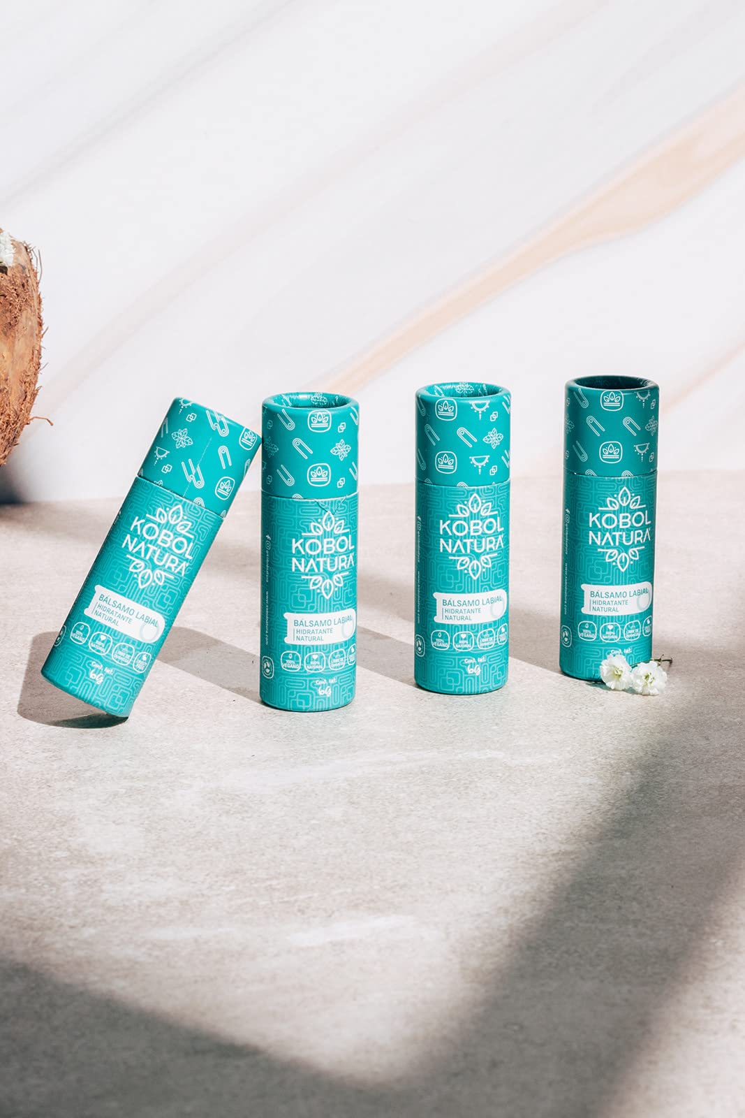 KOBOL | Bálsamo Labial Menta Natural Vegano Push Up Hidratación Natural