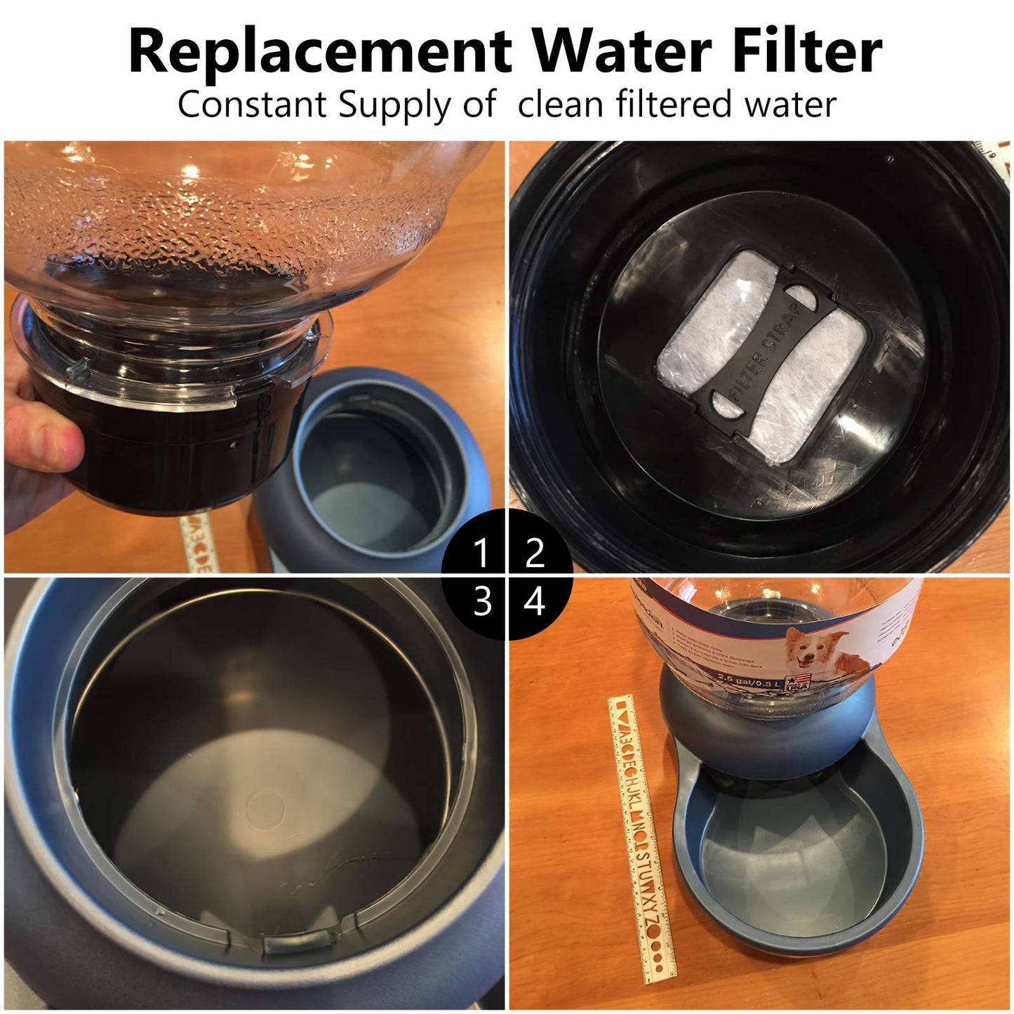 Filtro de Agua MyfatBOSS Compatible con Petmate Replendish Mason Automático para Gatos y Perros