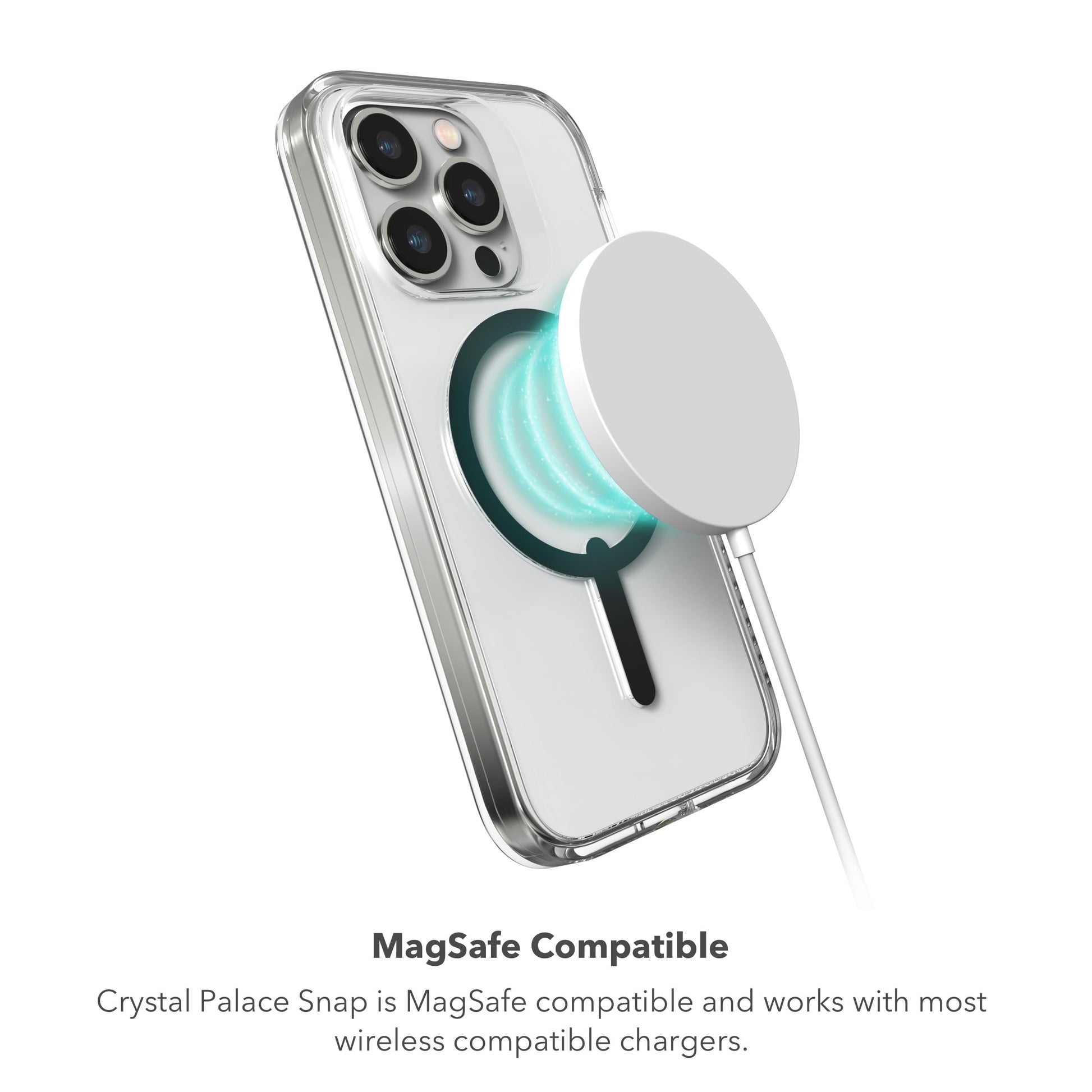 ZAGG Crystal Palace Snap - Funda Transparente para iPhone 15 Pro MAX, protección contra caídas (4 m), grafeno Duradero, antiamarillamiento y Resistente a los arañazos MagSafe