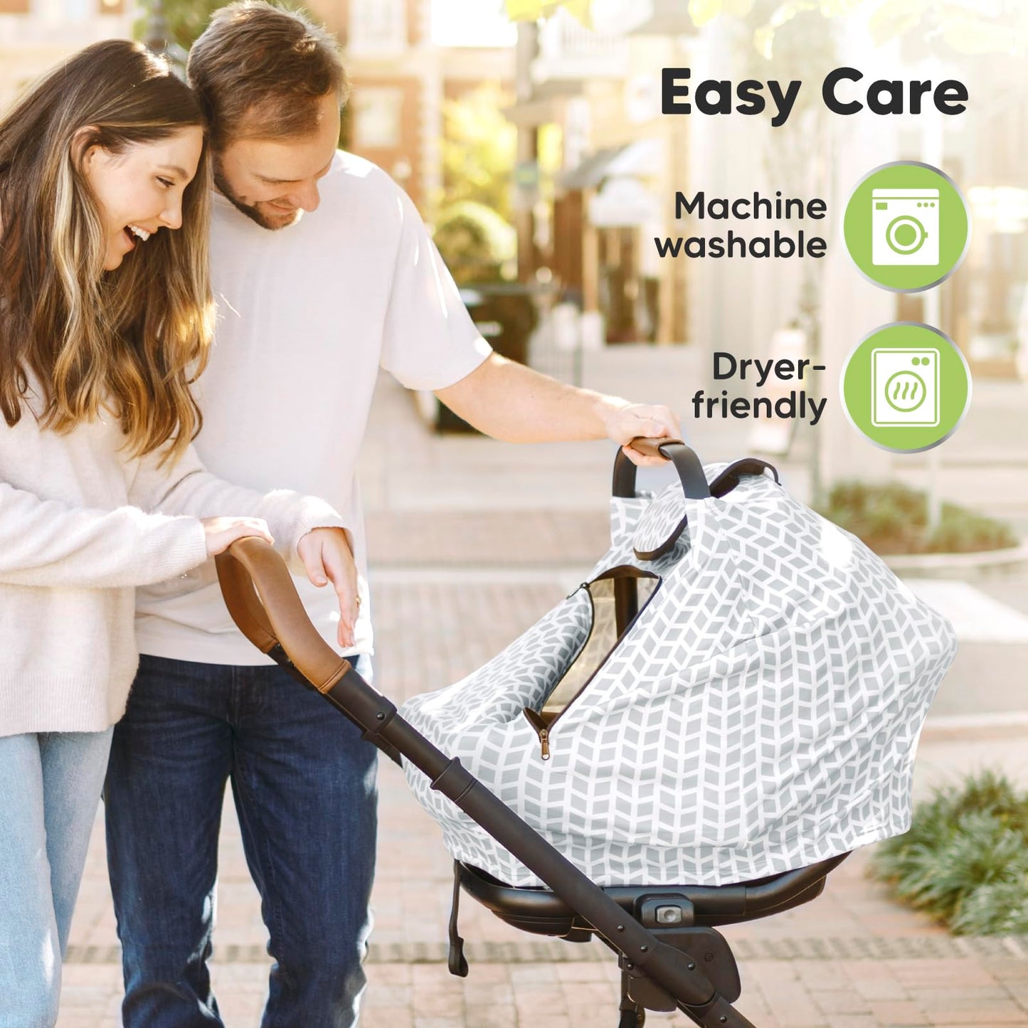 KeaBabies Funda de asiento de coche para bebés – Toldo de asiento de coche de bebé para primavera, otoño e invierno – Fundas de asiento de coche universales de ajuste elástico para bebés, niños y niñas, funda