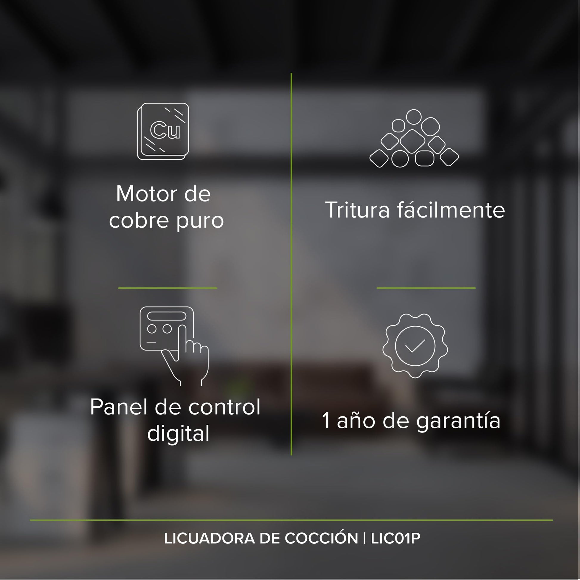 AVERA Licuadora profesional digital 4 en 1 con vaso de vidrio borosilicato de 1.7 L Resistente a 450°C, 1200 W, 10 Velocidades y 12 Funciones | LIC01P
