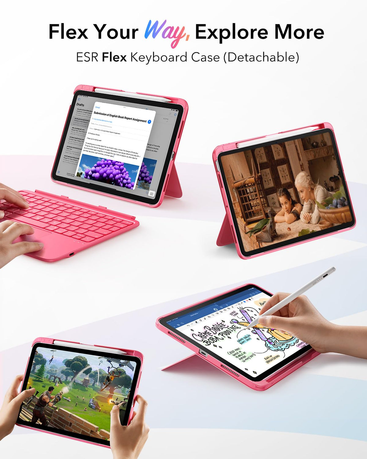 Funda iPad ESR A16 Ultraligera con Teclado para 11/10 Generación