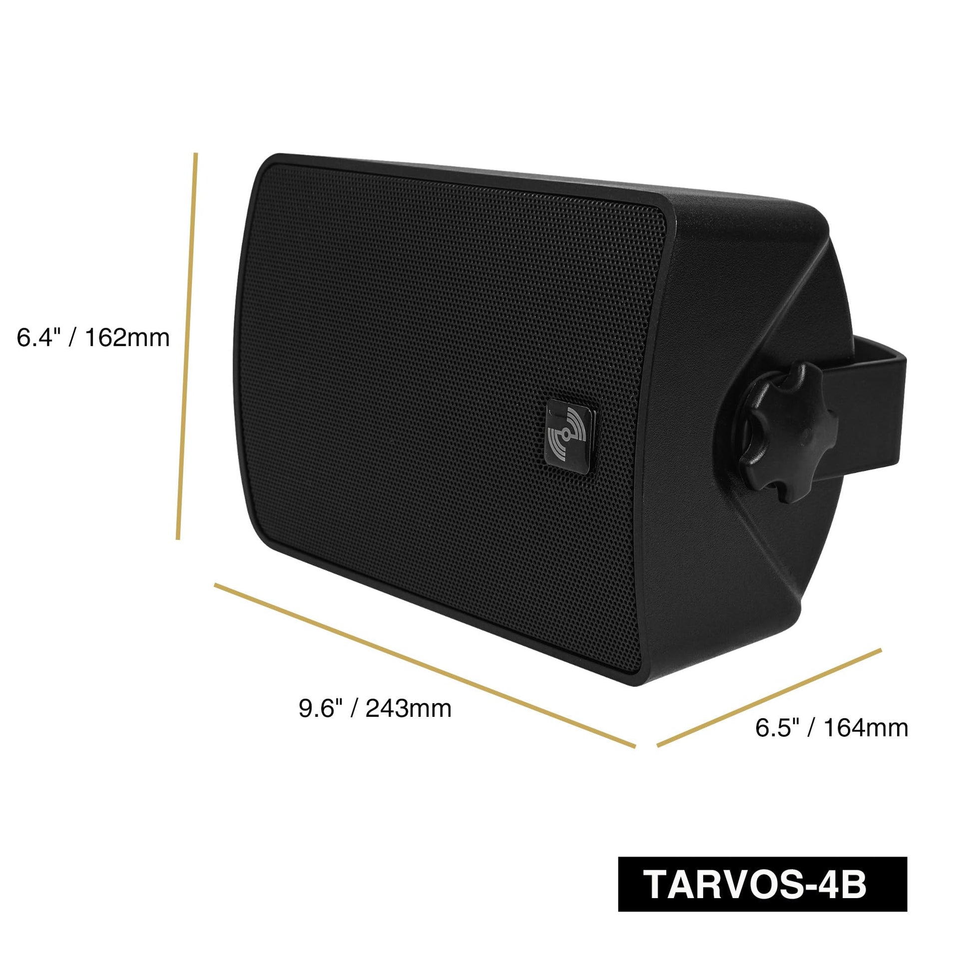 Sound Town - Par de altavoces coaxiales pasivos de 70 V/100 V, 4.5 pulgadas, resistentes a la intemperie, con carcasa con clasificación IP56, para instalaciones domésticas y comerciales, color negro