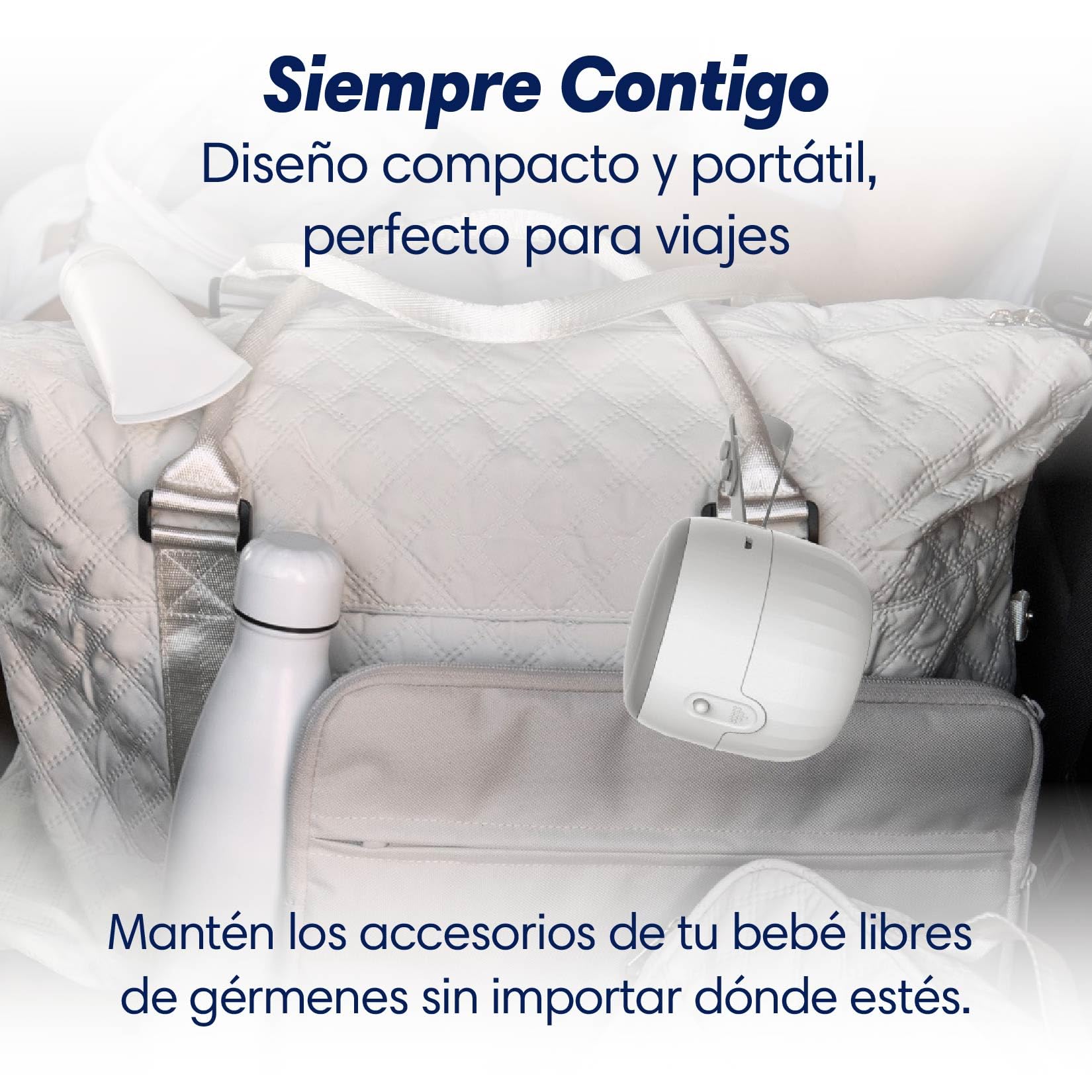 Consi Esterilizador UV Portátil para Accesorios de Bebé (Ideal para Chupones, Mordederas y Juguetes Pequeños) Elimina el 99.9% de Gérmenes en Segundos, Llevalo a Donde Quieras | EUV01