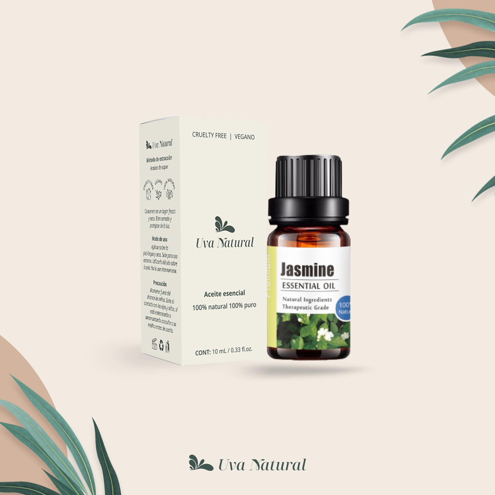 Aceite Esencial Natural Jazmín UVa Natural Difusores Humidificadores Caja de Regalo