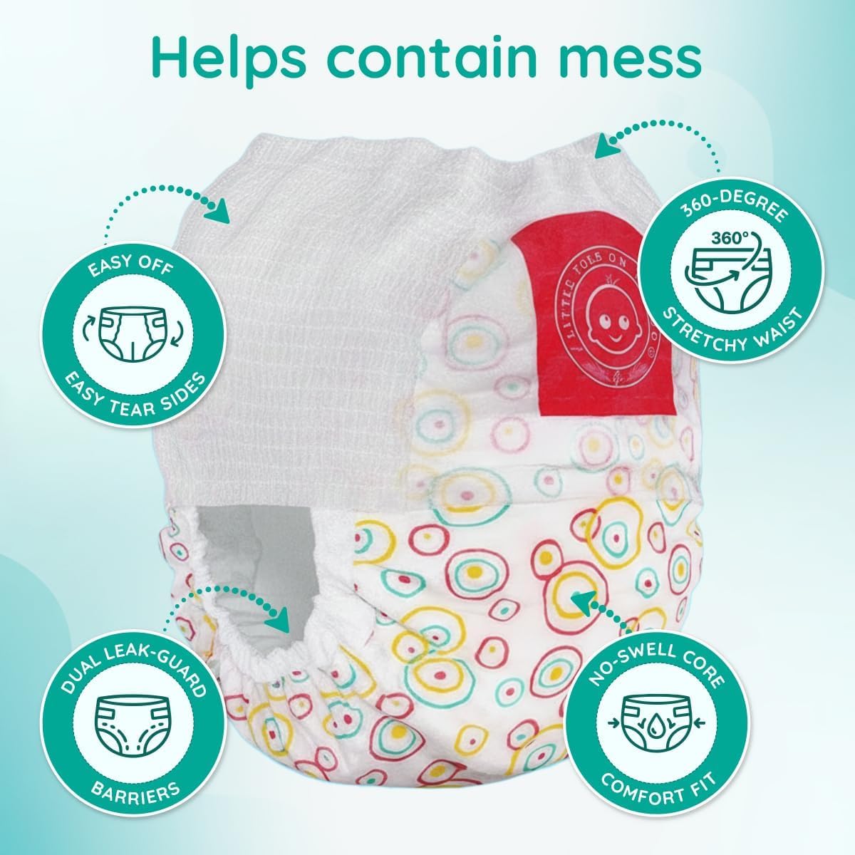 Pañales desechables naturales Little Toes (grandes, 24 unidades)