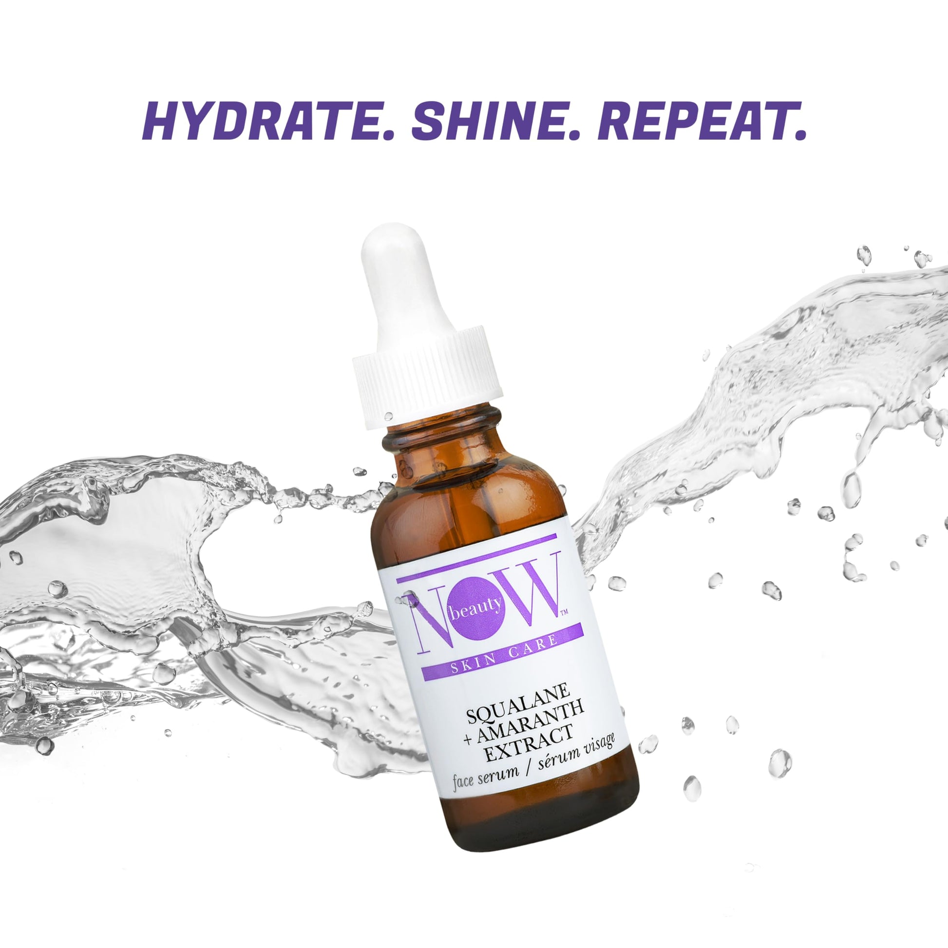 NOW BEAUTY Squalane & Amaranth Extract Face Serum – Pore Minimizer for face – Skin Brightening Face Oil - Anti-Aging & Hydrating Skincare– Travel Size - Sulfate & Paraben Free – For Men & Women - 1 oz
