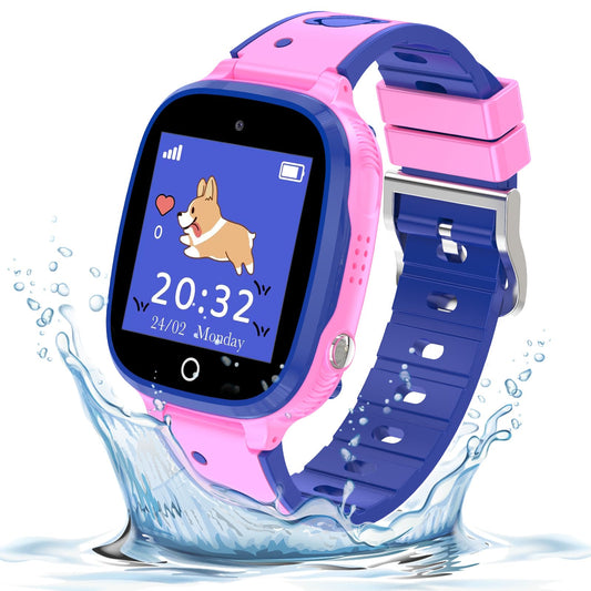 Reloj Inteligente VKUJDT Azul con LBS y GPS para Niños