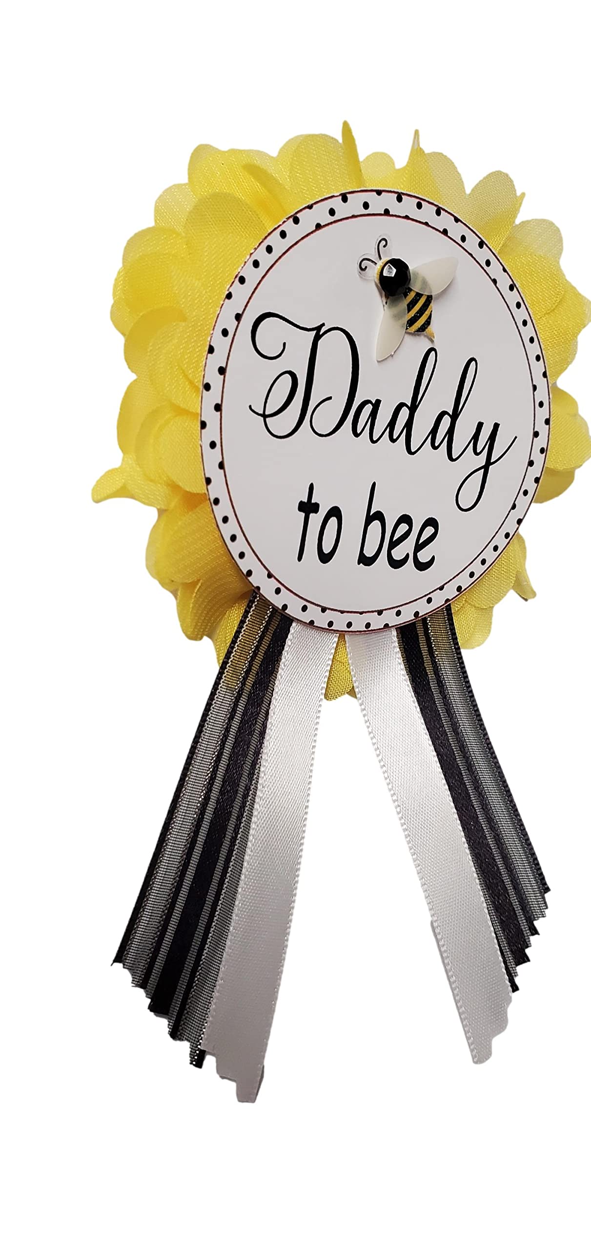 Pin de Daddy to Bee para baby shower, color amarillo y negro, para que papá lo use en Baby Shower, Baby Sprinkle