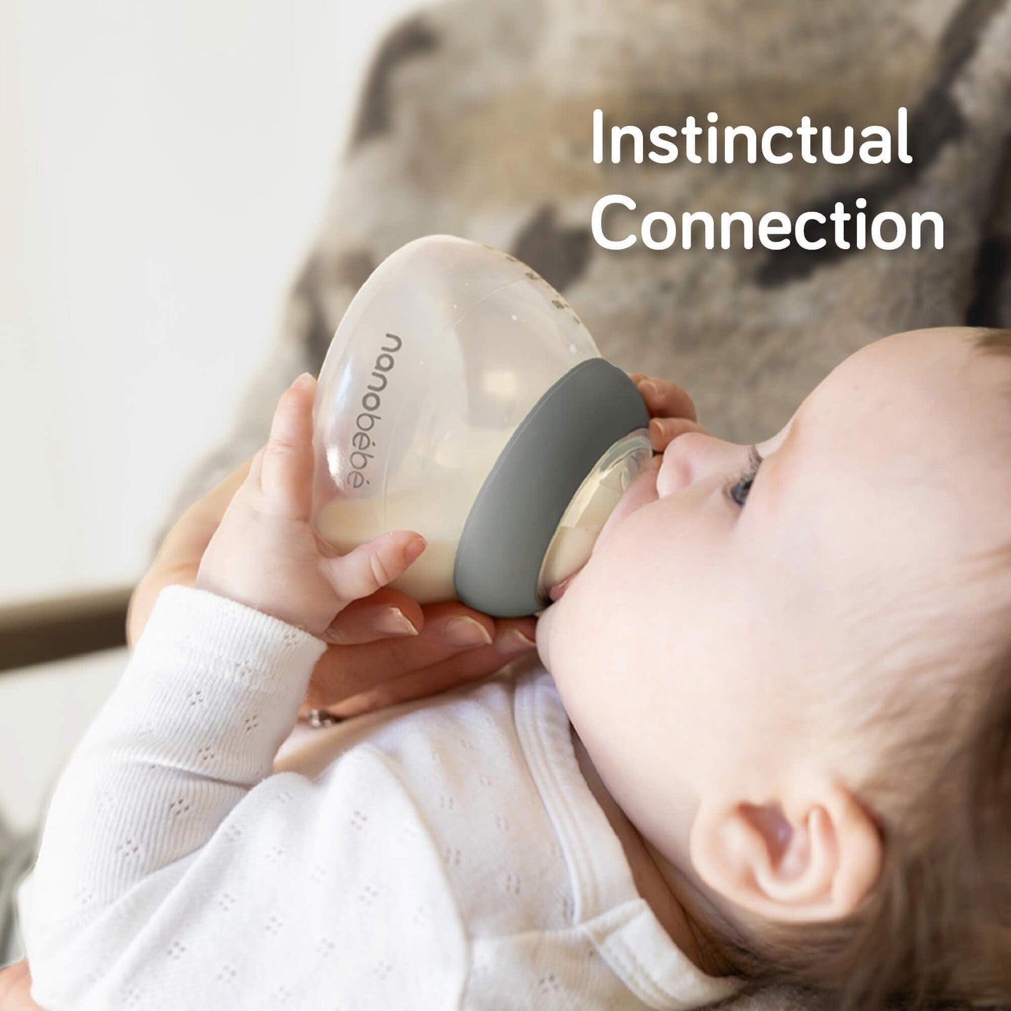 NANOBÉBÉ Kit de inicio anticólicos para biberón de leche materna Nanobebe con chupetes de silicona, adaptador para extractor de leche y tetinas de flujo lento - 147 g - Verde azulado/gris