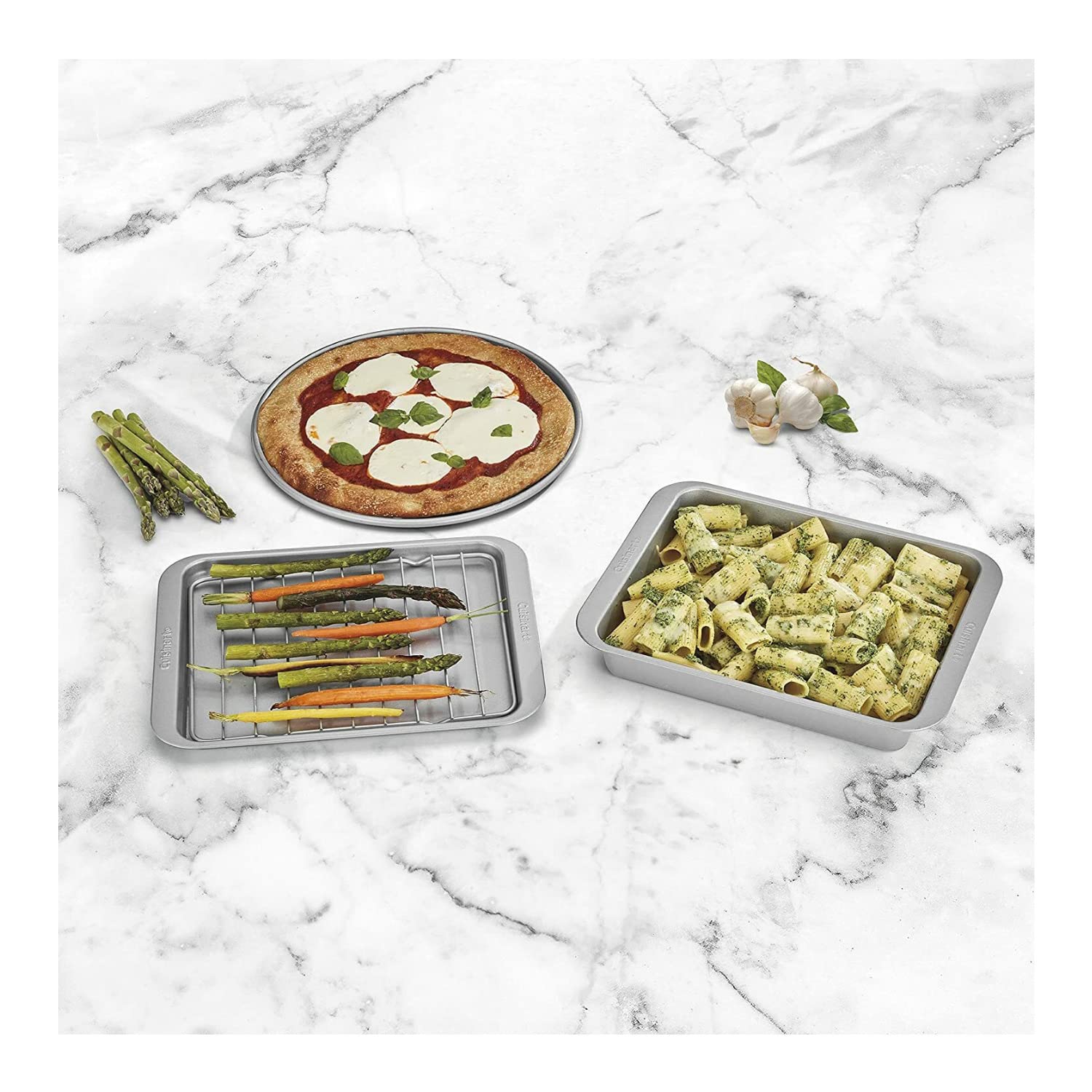 Cuisinart AMB-TOB4 Juego de 4 moldes para horno tostador, Plata