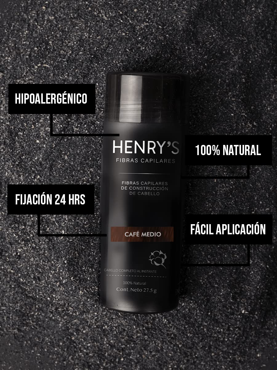 Fibras Capilares, CAFE MEDIO, Solución para la Calvicie, Caida de Cabello, Alopecia o falta de Volumen. 27.5 gramos, Sin aplicador. Fibras de Construcción de Cabello. Ideal para el Cabello Delgado. Fibras de Algodón 100% Natural. Voluminizador y texturiza