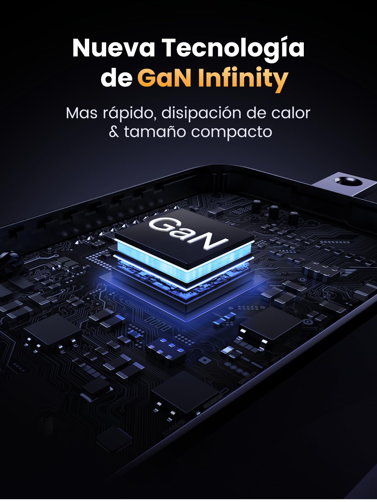 Cargador USB C 65W UGREEN Blanco Nexode GAN con 3 Puertos Compatible con iPhone Galaxy MacBook iPad Pixel Steam Deck
