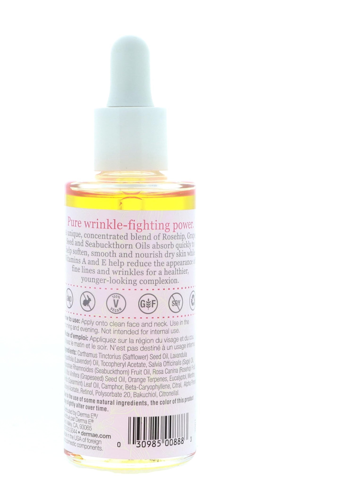 Pack of 2 x Derma E Vitamin A with E Wrinkle Treatment Oil - 2 fl oz