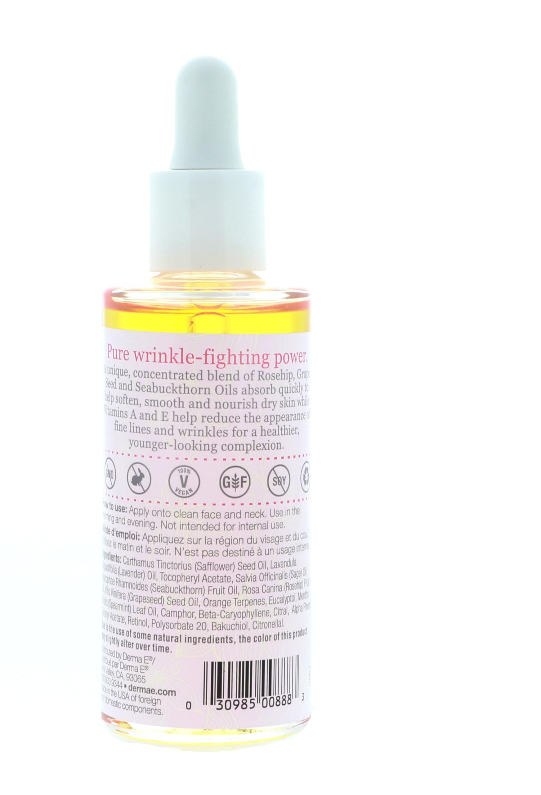 Pack of 2 x Derma E Vitamin A with E Wrinkle Treatment Oil - 2 fl oz