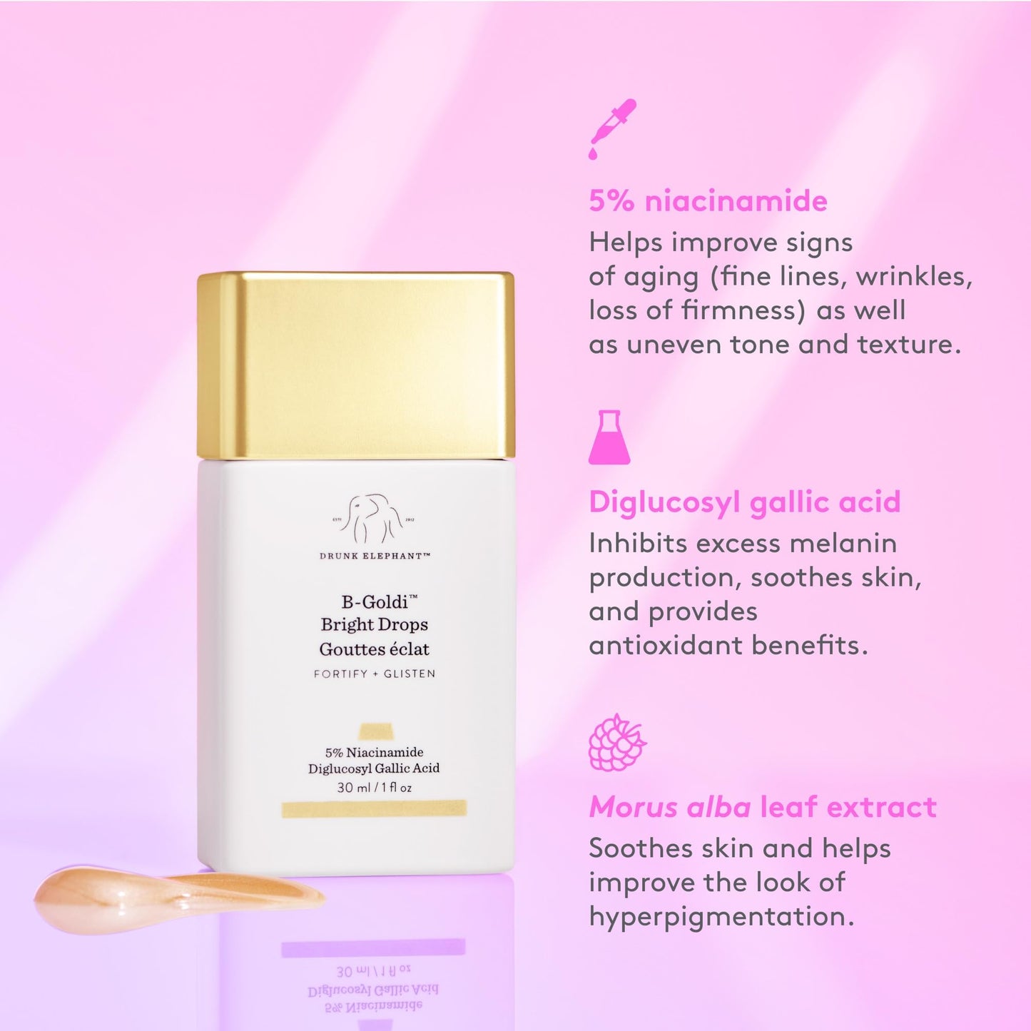 B-Goldi Bright Drops by Drunk Elephant for Women - 1 oz Drops