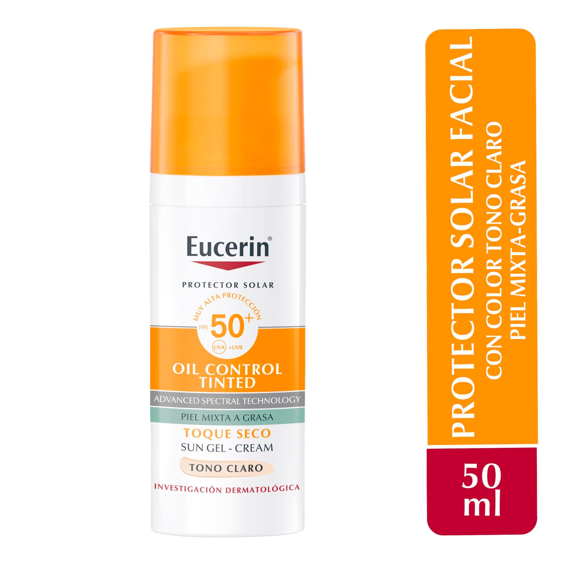 Protector Solar Facial Eucerin Sun Face Oil Control Claro Efecto Mate para Piel Grasa