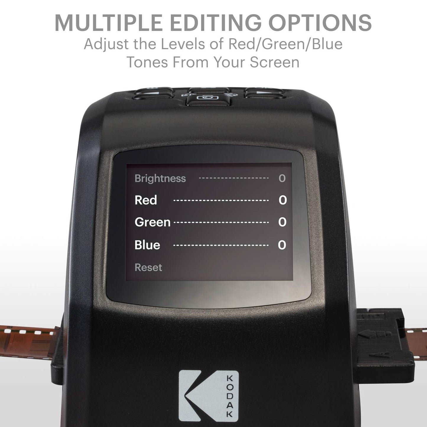 Kodak Mini escáner Digital de película y Diapositivas – Convierte 35 mm, 126, 110, Super 8 y 8 mm Negativos de película y Diapositivas a 22 megapíxeles imágenes JPEG – Incluye – Pantalla LCD 2.4 –
