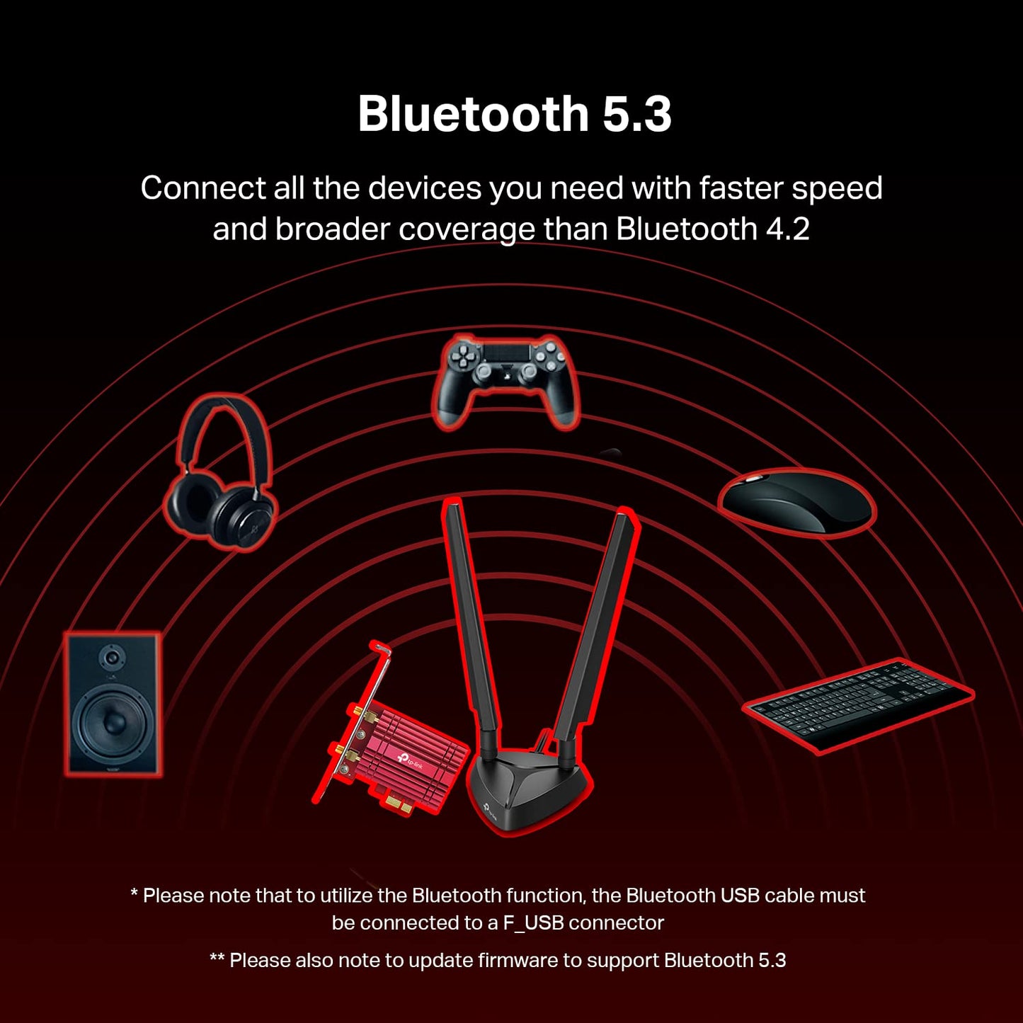 Tarjeta WiFi TP-Link AX5400 Negro con Bluetooth 5.2 y Tri Band