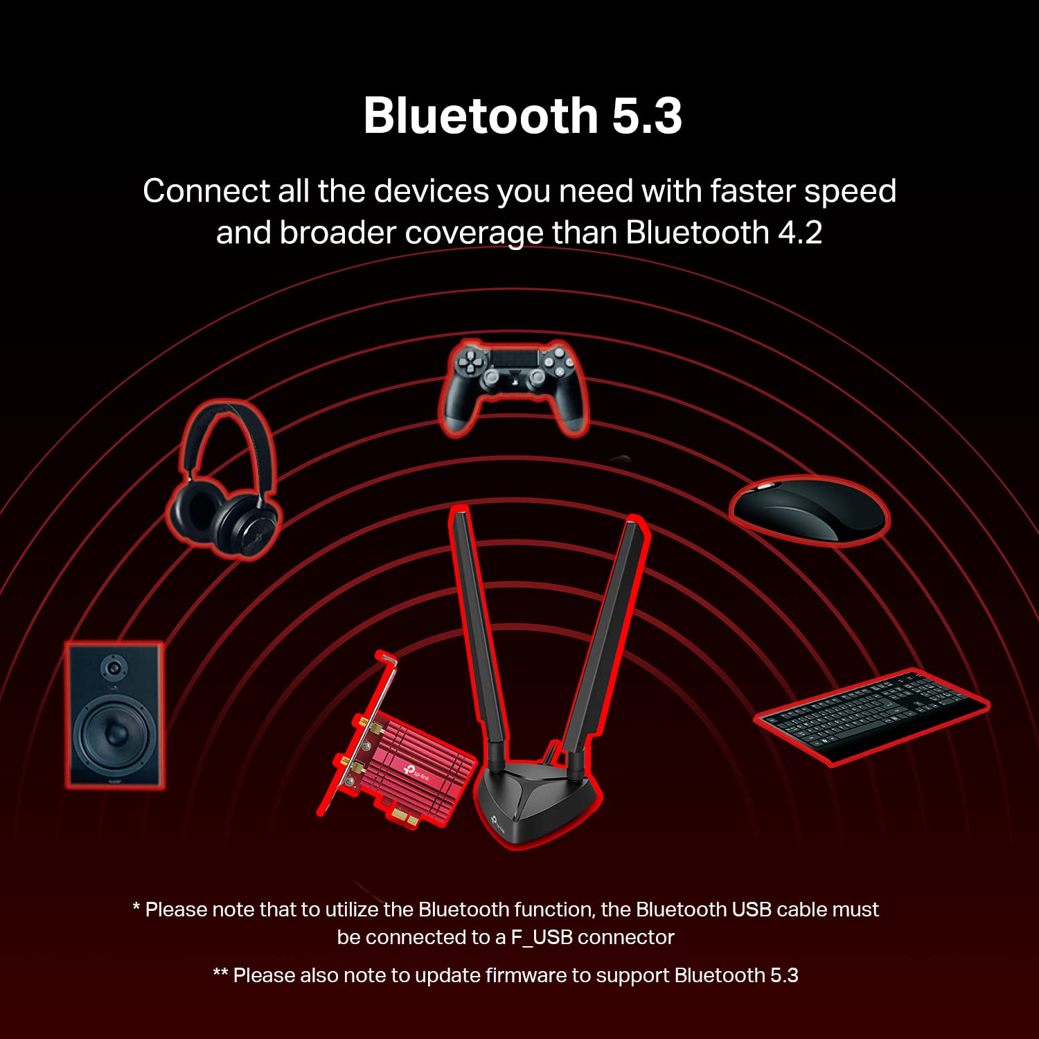 Tarjeta WiFi TP-Link AX5400 Negro con Bluetooth 5.2 y Tri Band