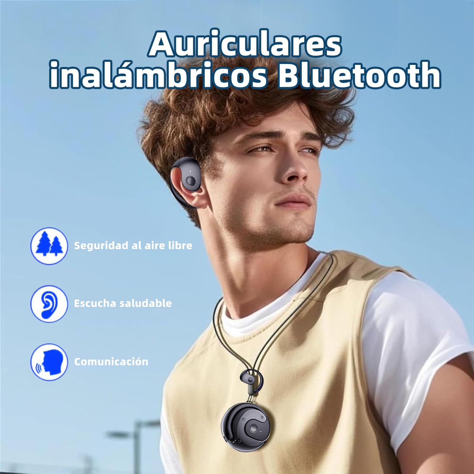 BTOOTB Traductor de Idiomas en Tiempo Real, Audifonos Traductores de Idiomas, Equipado con Aplicación AI, Compatible con 144 Idiomas, Dispositivo Traductor Portátil, Sonido Estéreo de Alta Fidelidad