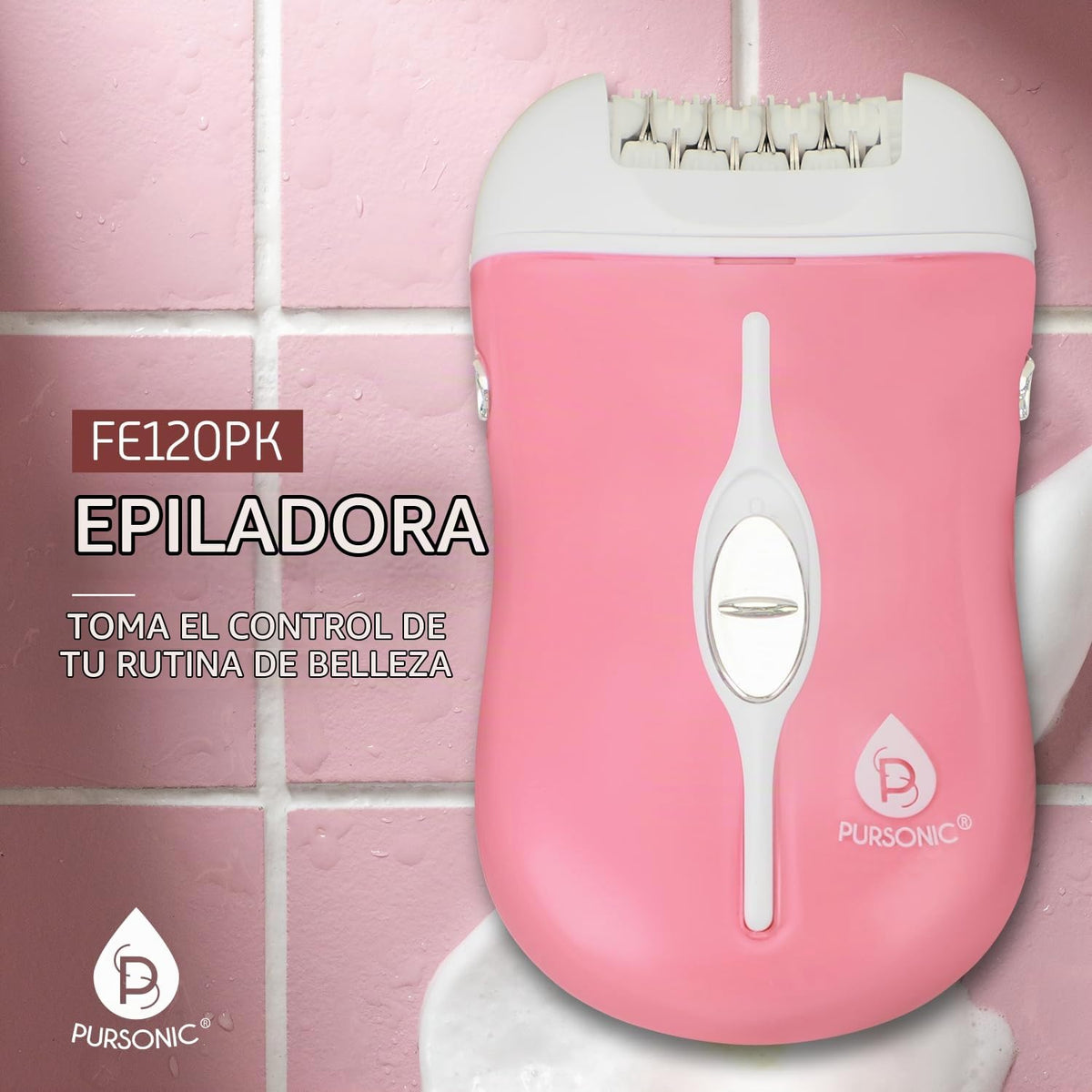 Pursonic Fe120P Two Speed Rechargeable Epilator, Pink, 0.8 Pound