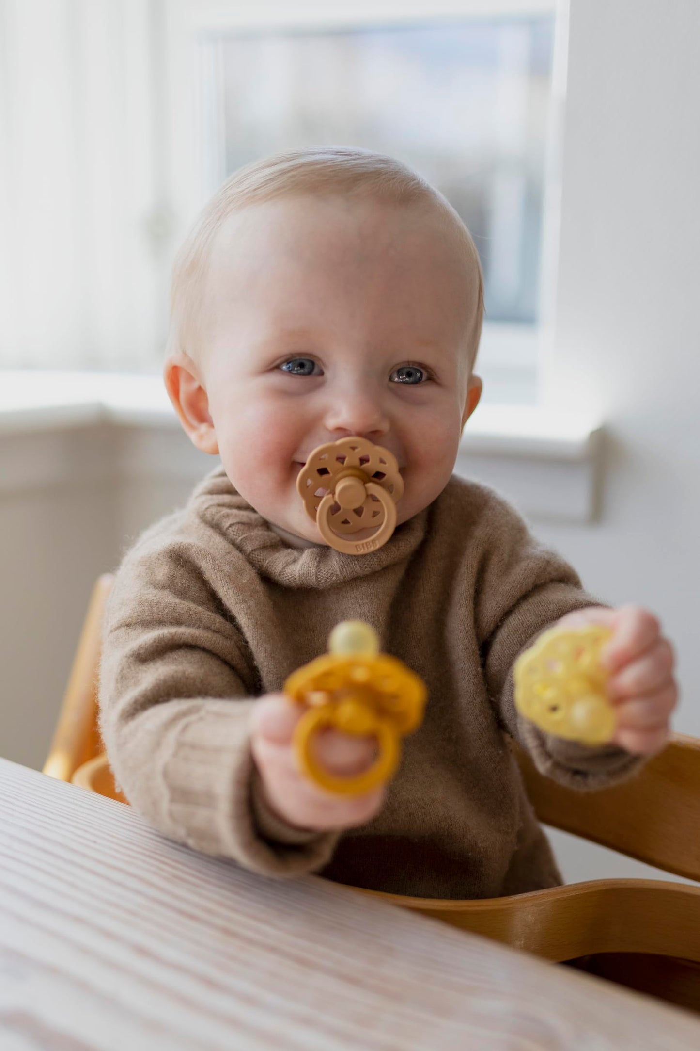 BIBS 5713795110261 PACIFIER, Vanilla/Peach, 2 piezas