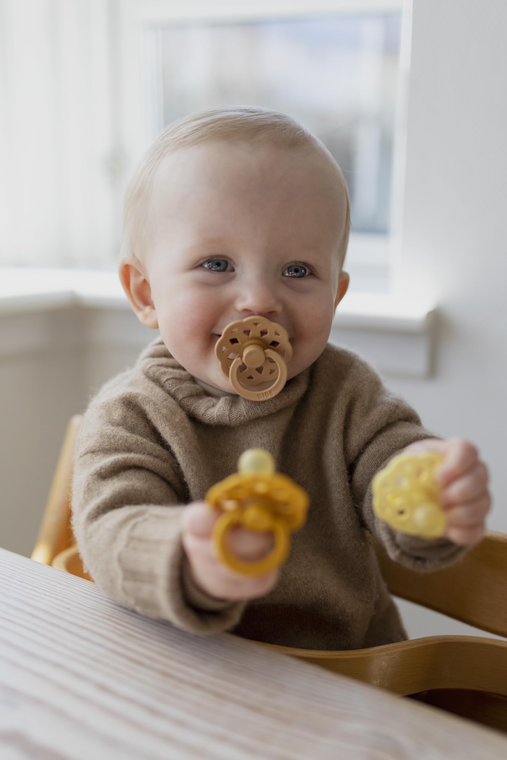 BIBS 5713795110261 PACIFIER, Vanilla/Peach, 2 piezas