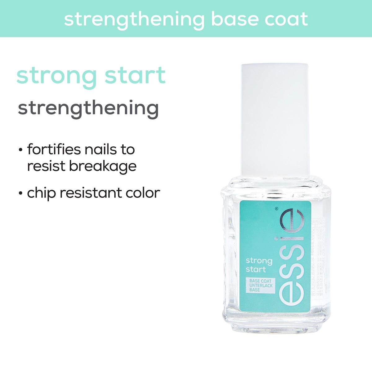 essie Strong Start Nail Strengthening Base Coat, 0.46 Ounce